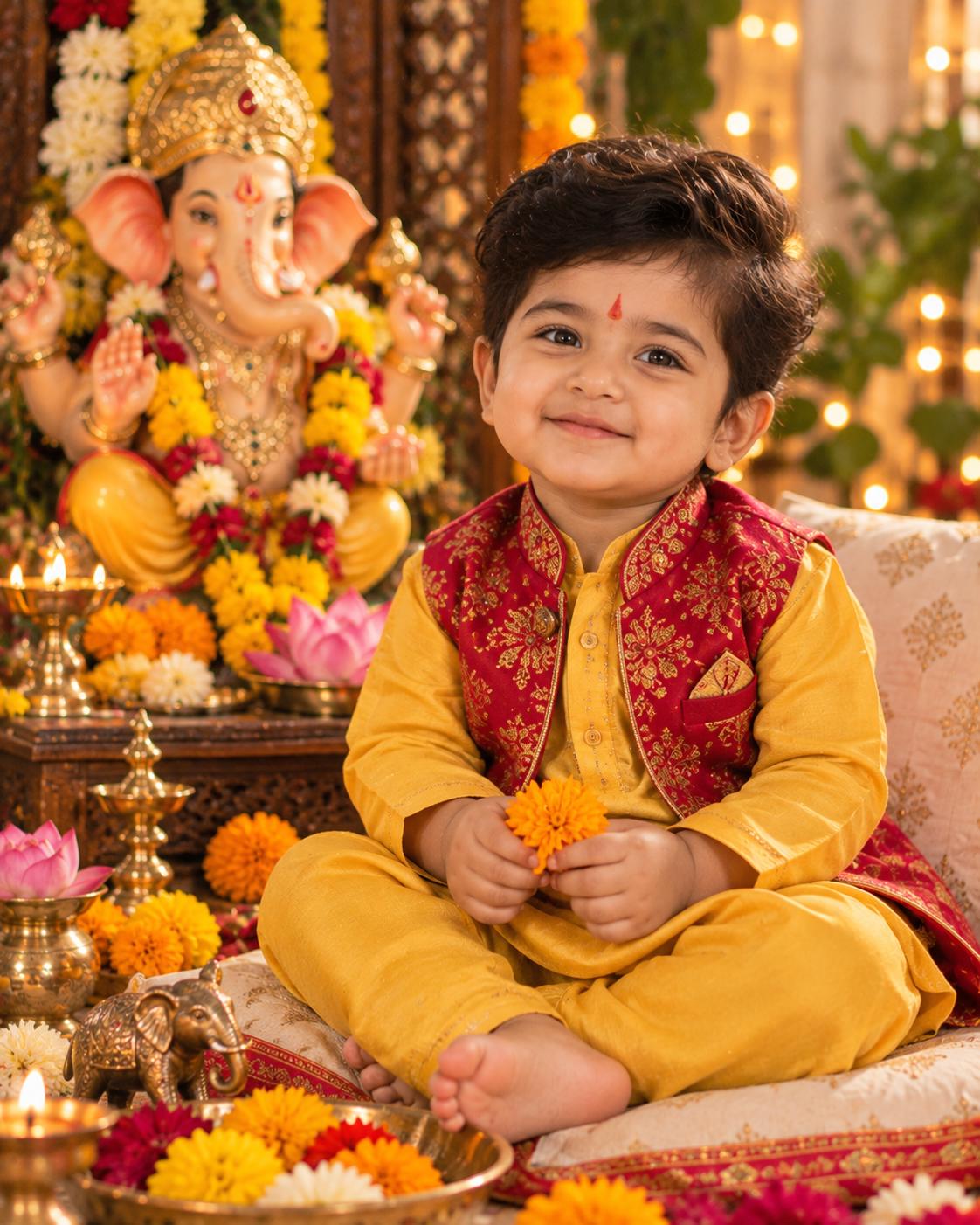 Ganesh Chaturthi Prompt for Baby Boy