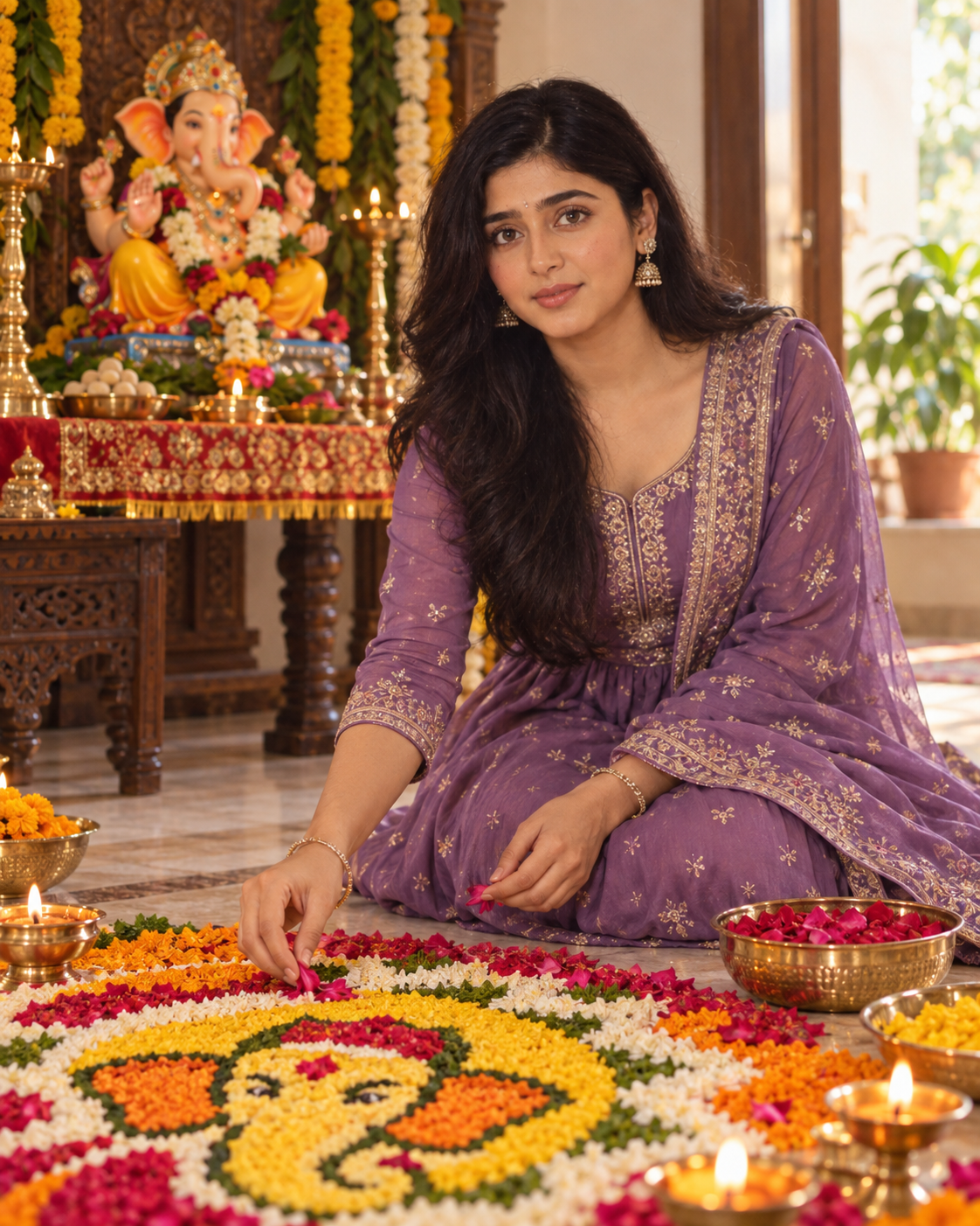 Ganesh Chaturthi Prompt for Girls Copy and Paste