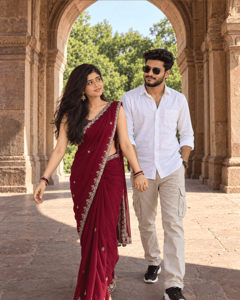 Gemini Ai Photo Prompt Copy Paste Trending Boy and Girl Saree