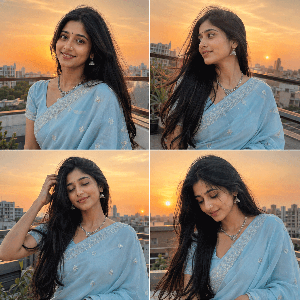 Gemini ai photo prompt copy paste saree look for girl