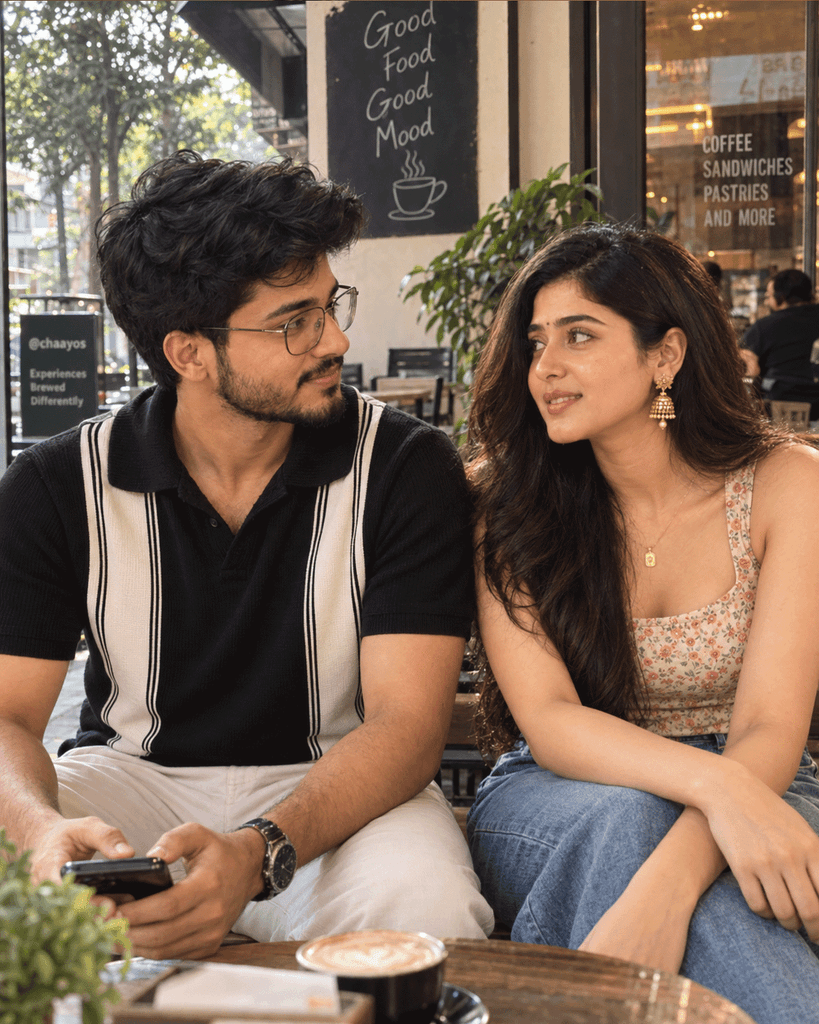 Gemini ai photo prompt copy paste trending boy and girl couple kissing