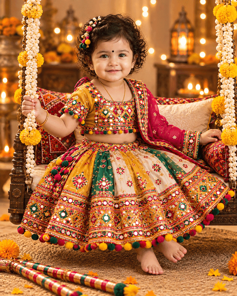 Navratri look prompt for baby girl