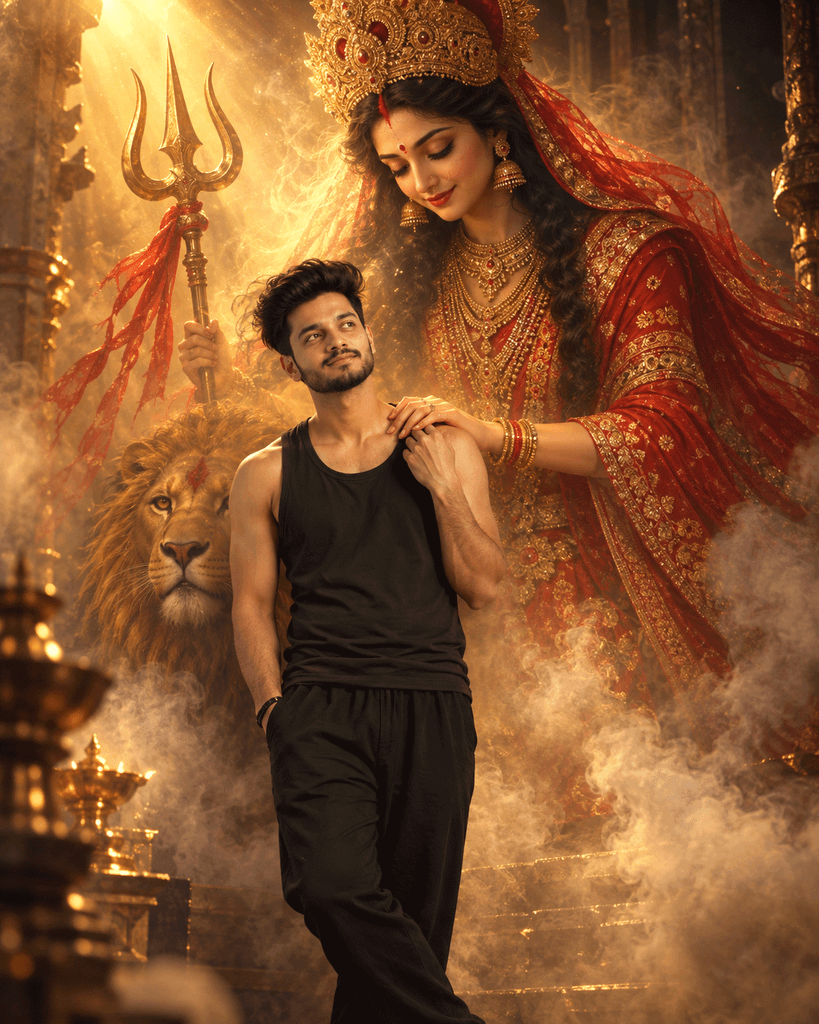 Navratri ai Photo Editing Prompt Boy