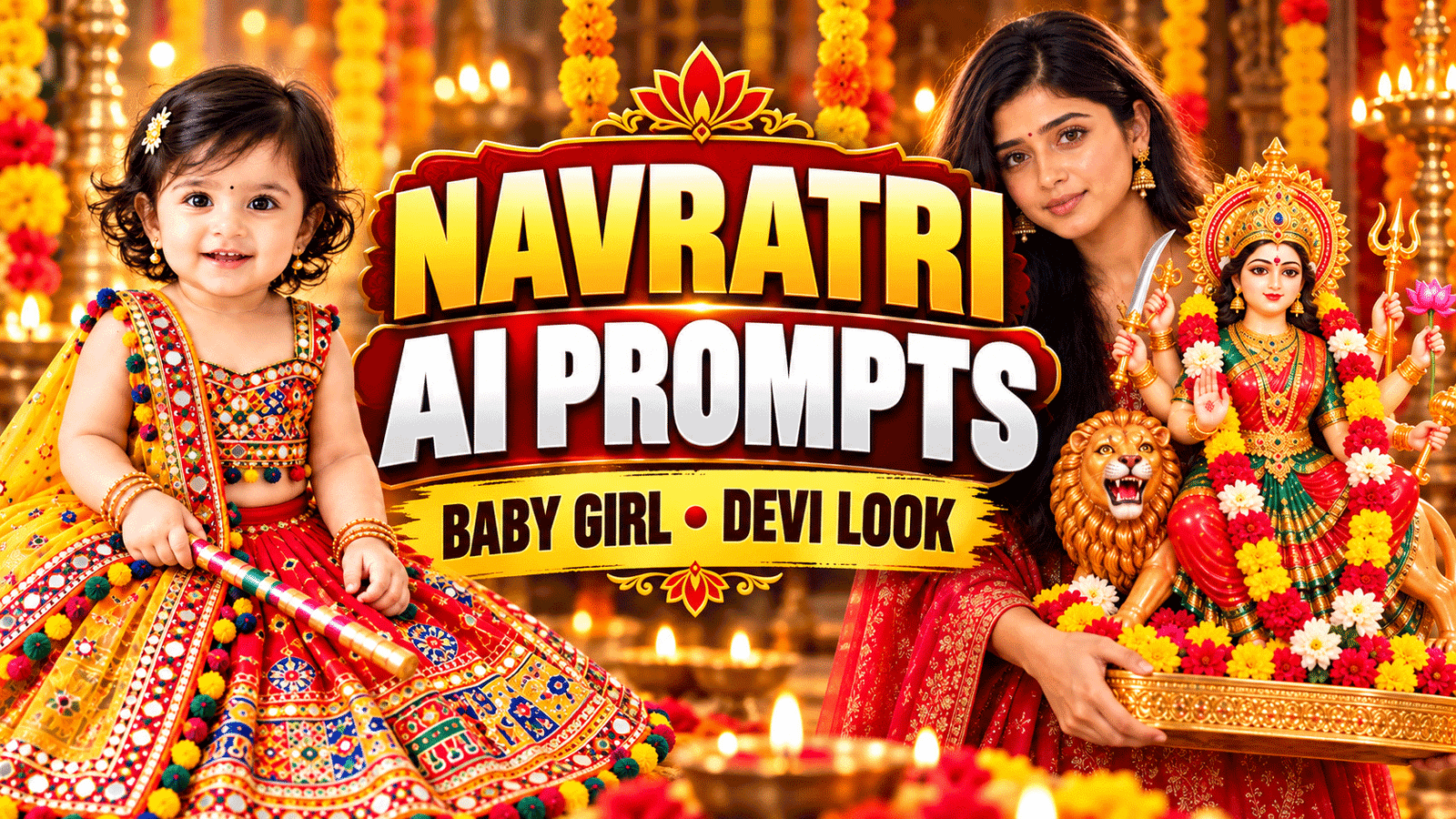 Navratri Ai Photo Editing Prompt Girl